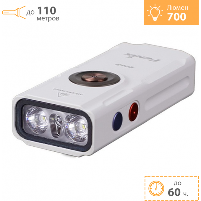 Фонарь-брелок FENIX E06R белый E06RWH